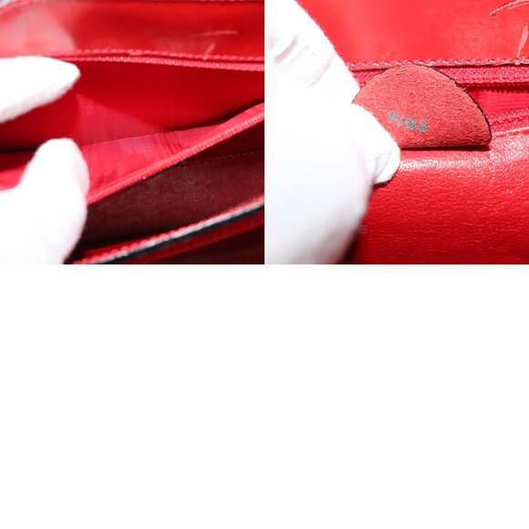 CELINE Hand Bag Leather Red Gold - Picture 13 of 13